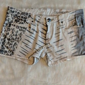 BLANKNYC  Shorts Grey Lepoard Tiger Stripes